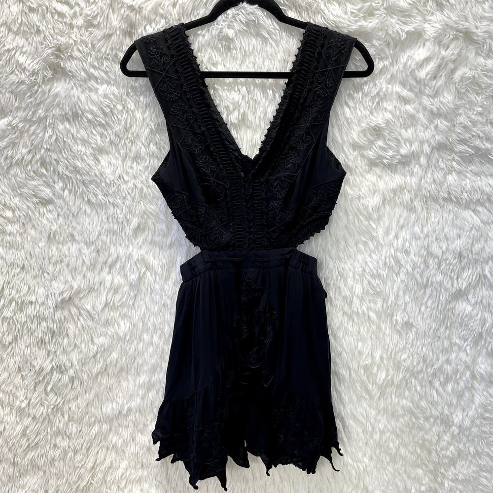 Free People Black Fair Cut Out Dress Size 6 - Picture 2 of 14